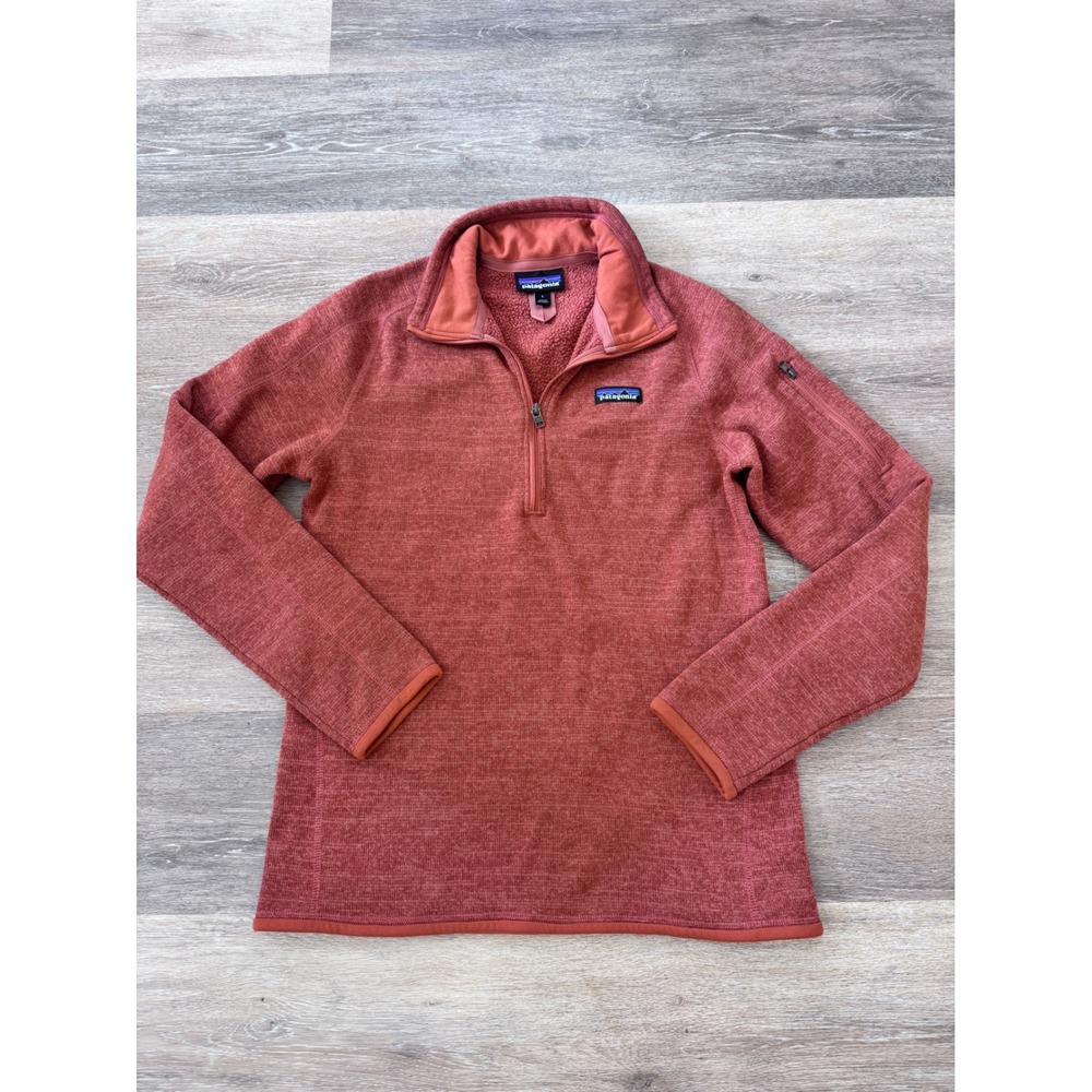 Patagonia Better Sweater 1/4 Zip Pullover Womens Large Orange Marl 25618‎ FA19